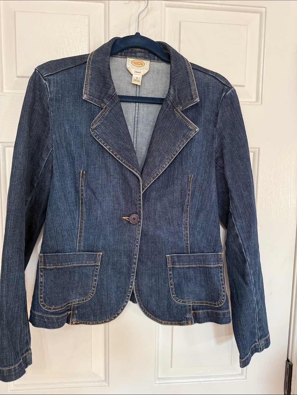 Talbots Dark Blue Denim Jean Jacket